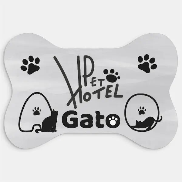 Cat humor pet hotel gato bowl mat under cat food bowls