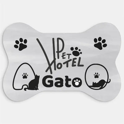 Cat humor pet hotel gato bowl mat under cat food bowls