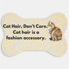 Cat humor bone-shaped pet mat under feeding bowls